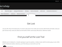 Tablet Screenshot of losttraillodge.com